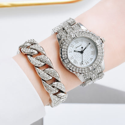 New Women's Suit Bracelet Fashion Exquisite With Diamond English Watch