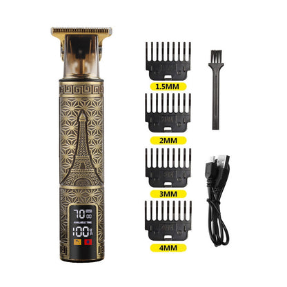 Digital Display Electric Stainless Steel Hair Clipper