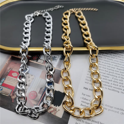 European And American Cross Border Fashion Personality Thick Chain Cuban Necklace