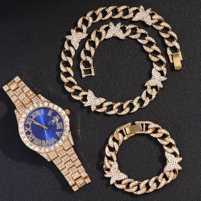 Fashion And Luxury Quartz Watch Full Of Diamonds