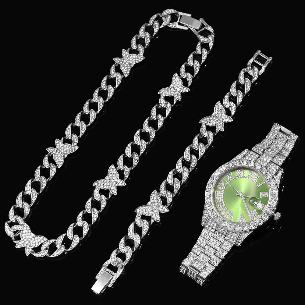 Fashion And Luxury Quartz Watch Full Of Diamonds