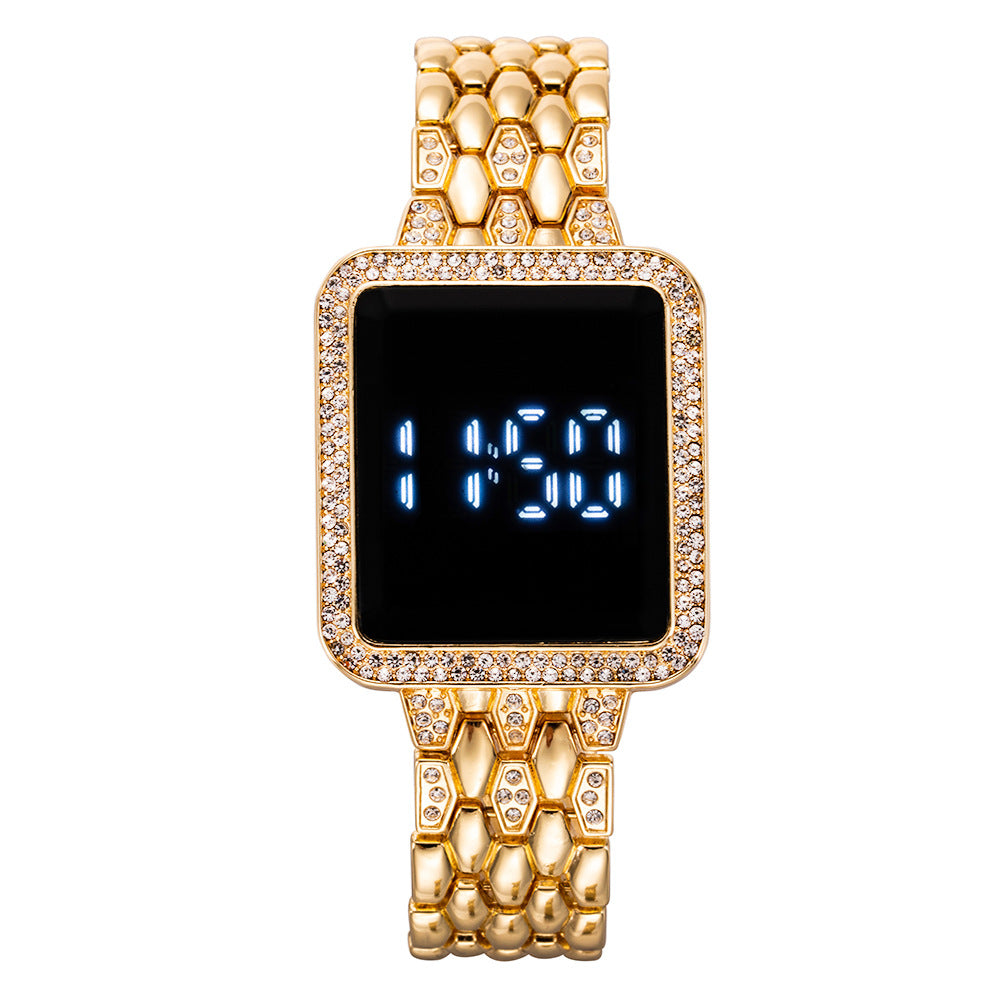 Steel Belt LED Square Foreign Trade Fashion Electronic Watch