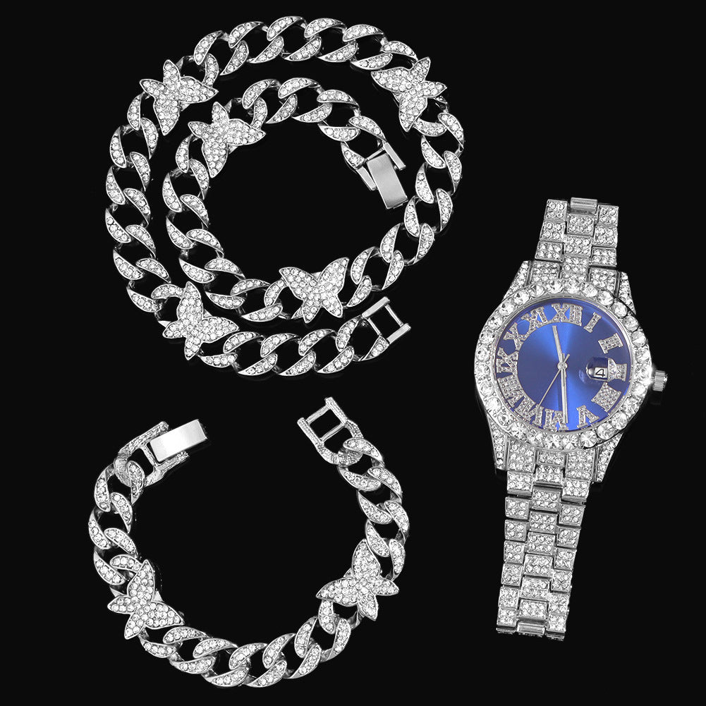 Fashion And Luxury Quartz Watch Full Of Diamonds