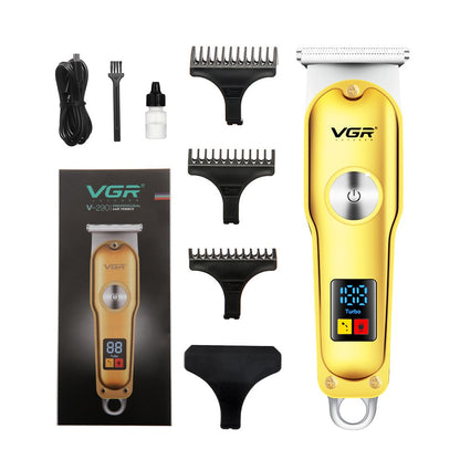 Portable Electrical Hair Cutter Dual-purpose Charging And Plug-in LCD Digital Display