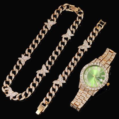 Fashion And Luxury Quartz Watch Full Of Diamonds