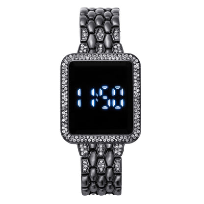 Steel Belt LED Square Foreign Trade Fashion Electronic Watch